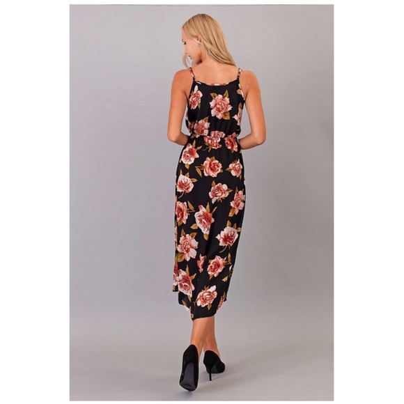 VALENTINA RUFFLE FLORAL MAXI WRAP DRESS - Picture 5 of 8